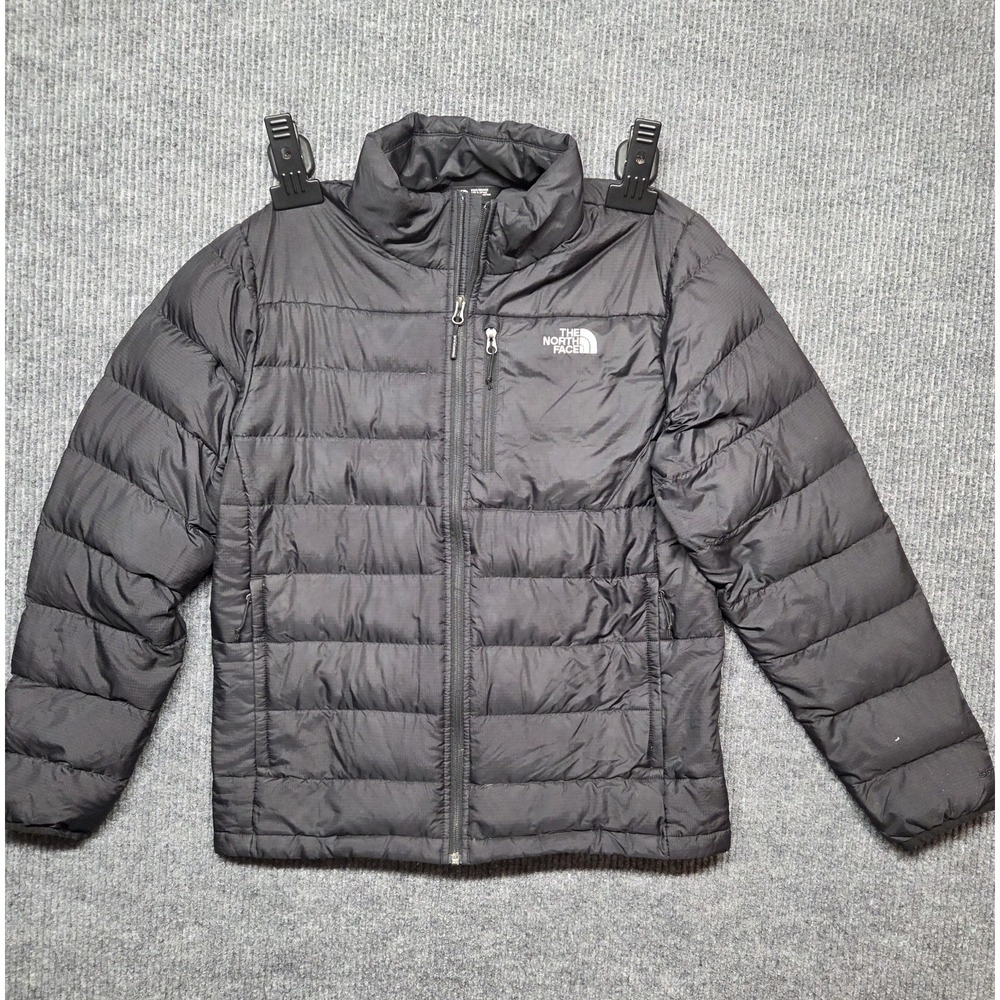 North Face Mens M Black 550 Goose Down Puffer Quilted Jacket Winter Heavy Coat